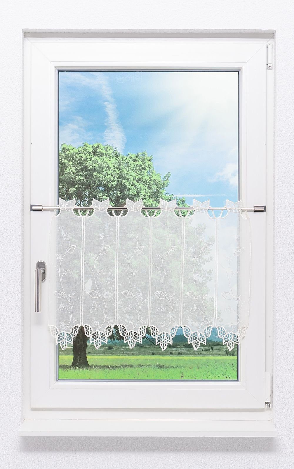 LYSEL® Scheibengardine Blätterranke (1 St), transparent, HxB 45x43.2cm günstig online kaufen