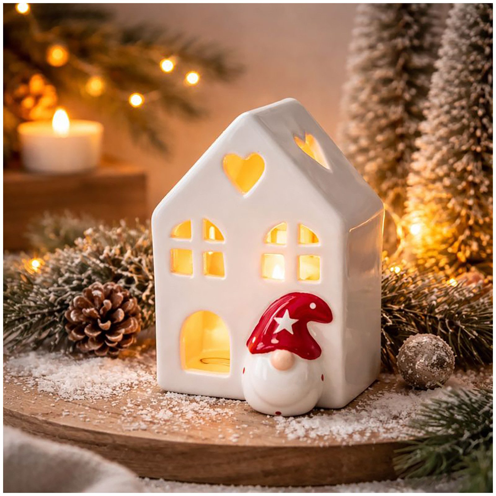 HTI-Living Weihnachtshaus LED Winterhaus mit Weihnachtsmann, Weihnachtsdeko günstig online kaufen