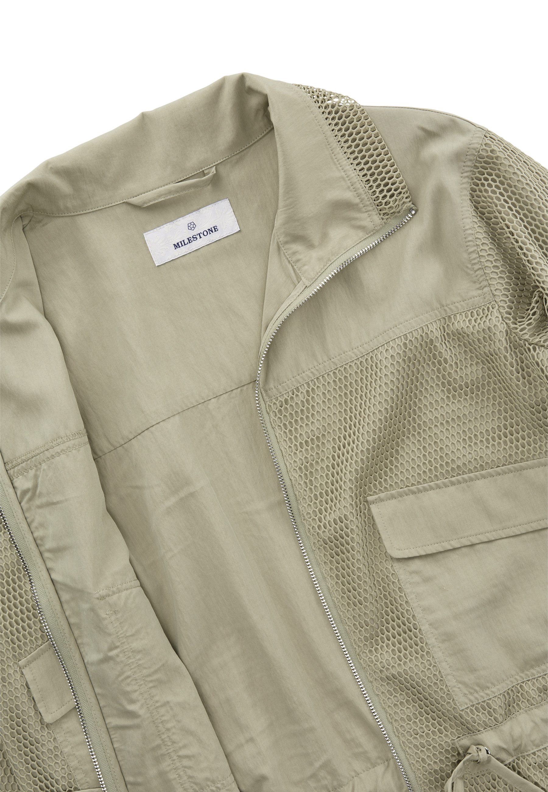 Milestone Sweatjacke MSTerri Damen Übergangsjacke casual, sportlich Tunnelzug, Mesh Einsatz