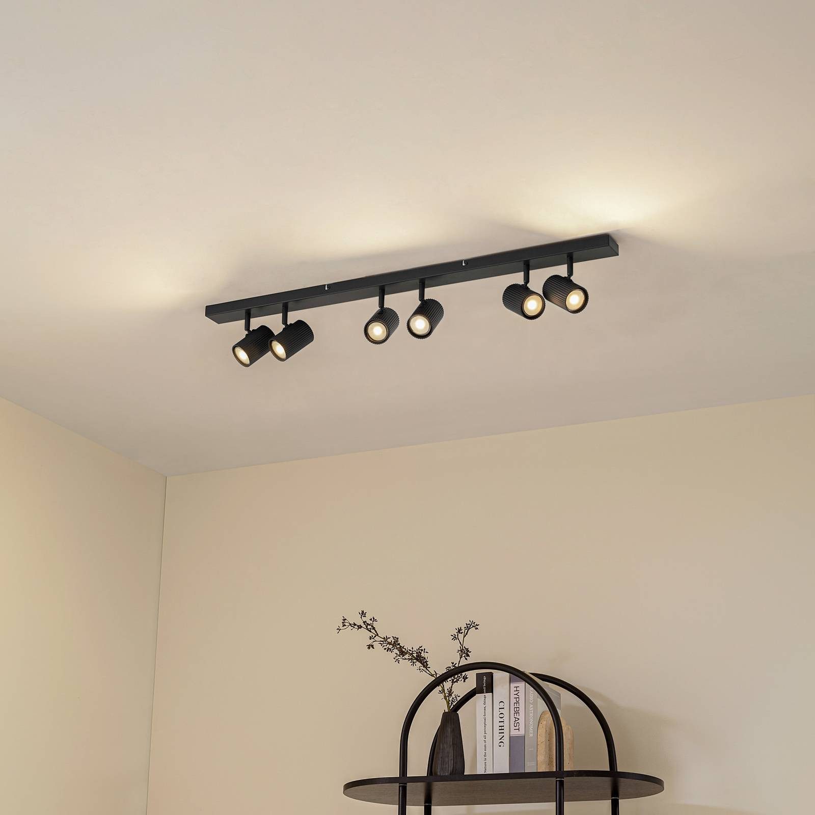 Lindby Deckenstrahler Kardis, Metall, Alu IP20, 6 x 10 W LED