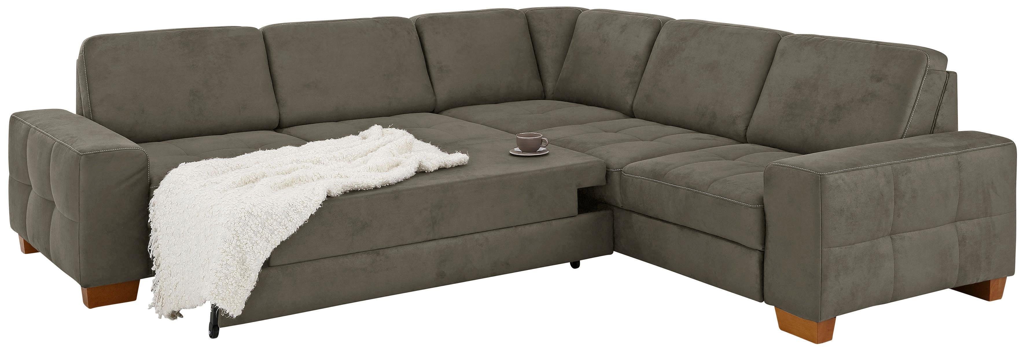 Home affaire Ecksofa "Puccini L-Form" mit Federkern, Sitztiefenverstellung, günstig online kaufen