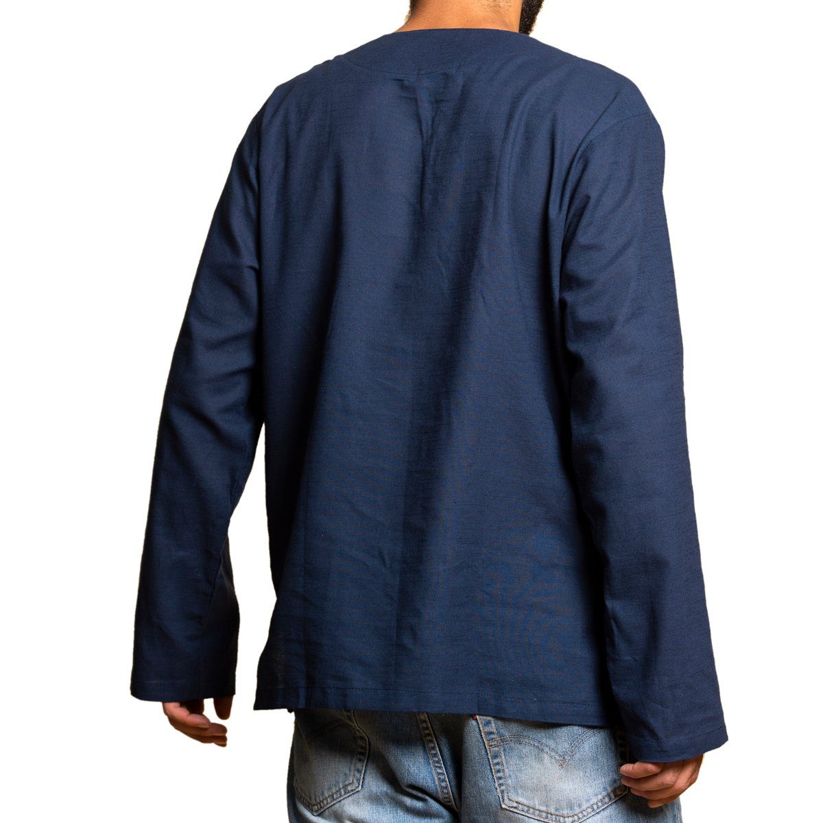 PANASIAM Langarmhemd Fischerhemd T01 aus hochwertiger Baumwolle für Herren Relaxed-Passform Freizeithemd bis Gr. XXL Fisherman Shirt longsleeve