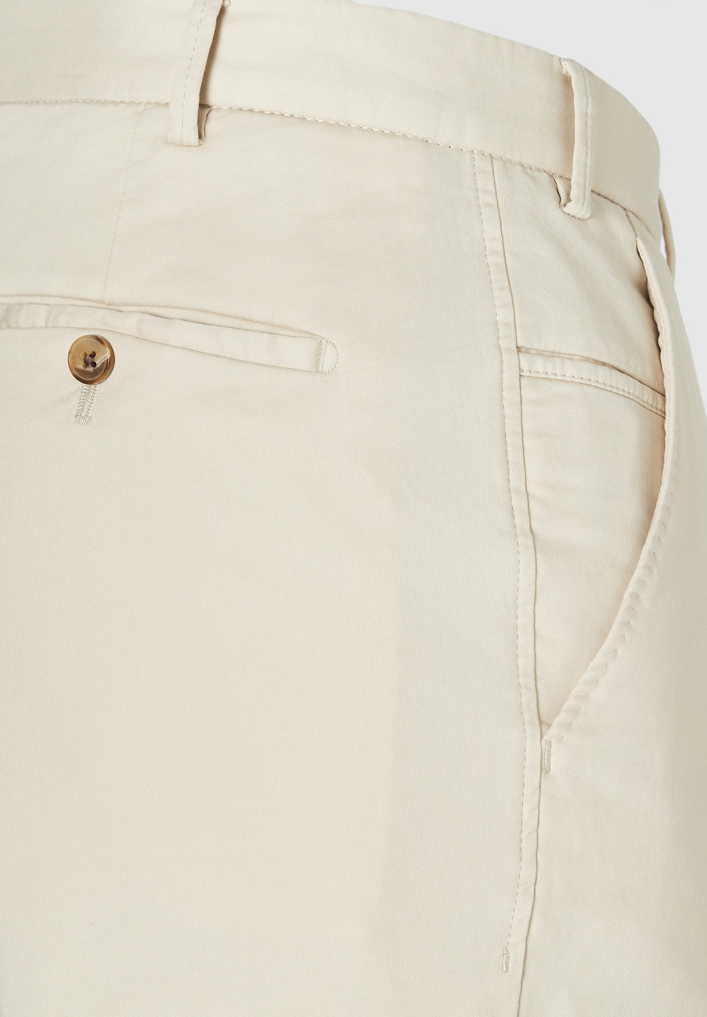 Hiltl Chinos Tourist 2.0 Chino Hose Herren Slim Fit Soft Cotton, hellbeige, 98 Baumwollhose mit Stretch, komfortable Hose für Reisen und Alltag