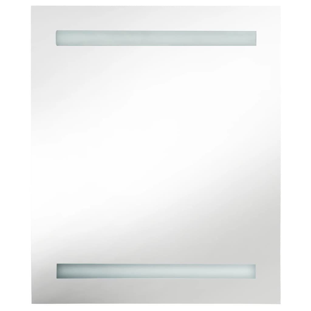 LED-Bad-Spiegelschrank (1-St) cm vidaXL Schwarz 50x14x60 Badezimmerspiegelschrank