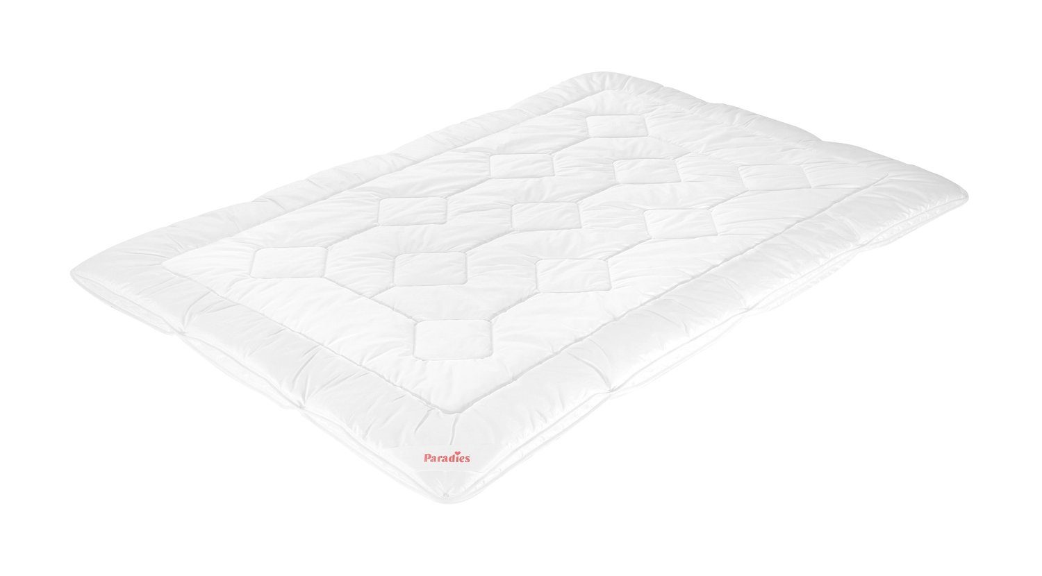 Paradies 4-Jahreszeitenbett SINFONIE BIO VARIETTA, weiß, 135 x 200 cm, Füllung: Textilfaser, Bezug: Bio-Baumwolle, Atmungsaktiv, Made in Germany