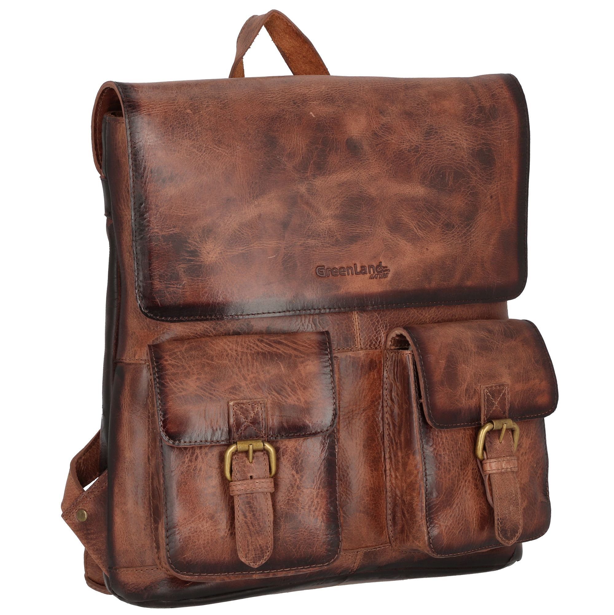 GreenLand Nature Rucksack Mascu & Line, Leder