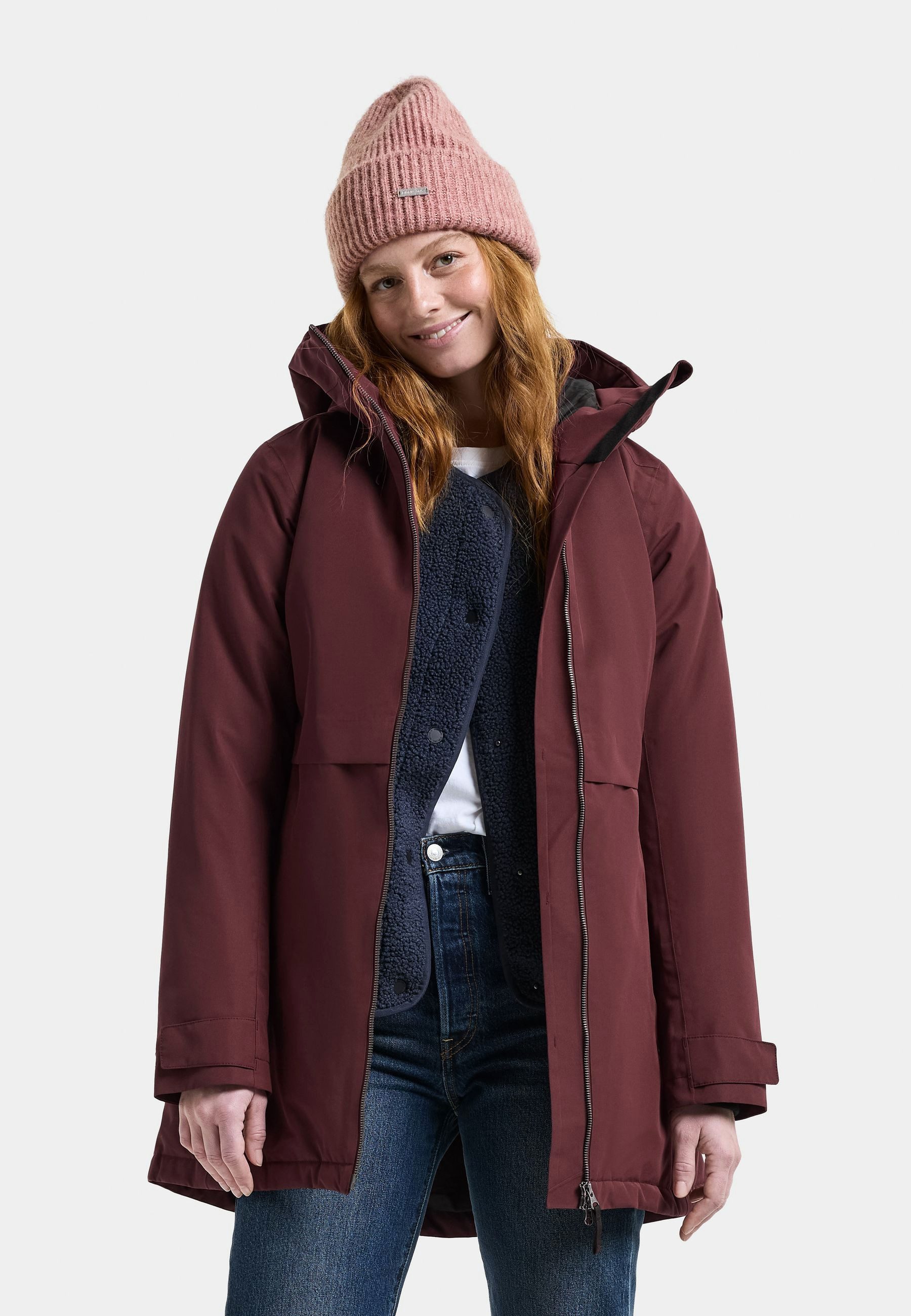 Didriksons Winterjacke Damen Winterparka Wasserdicht TIRIL mit Kapuze mit Taschen