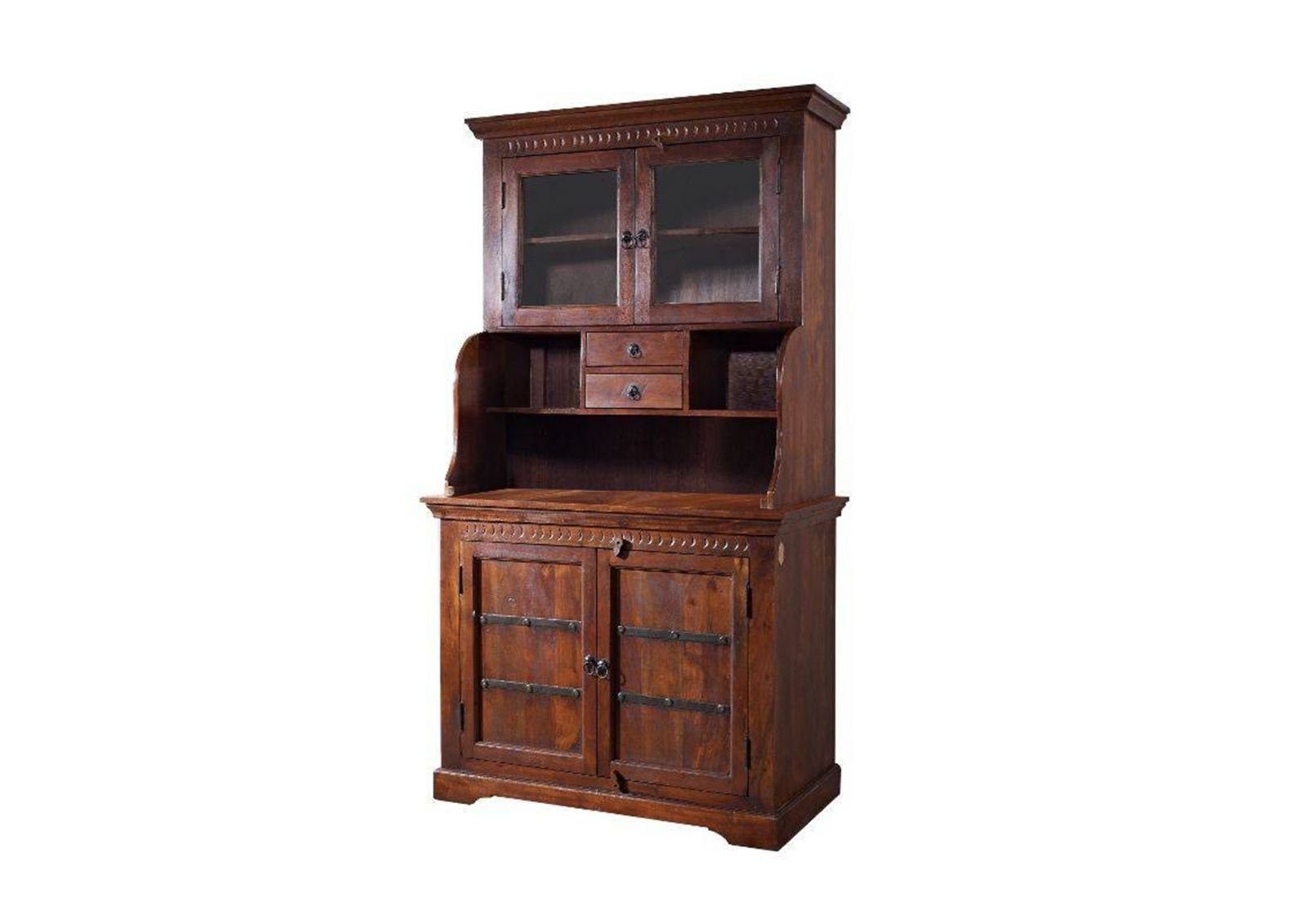 Massivmoebel24 Buffet OXFORD (Buffet Akazie 106x60x196 nougat lackiert OXFORD #510) Buffet Akazie 106x60x196 nougat lackiert OXFORD #510