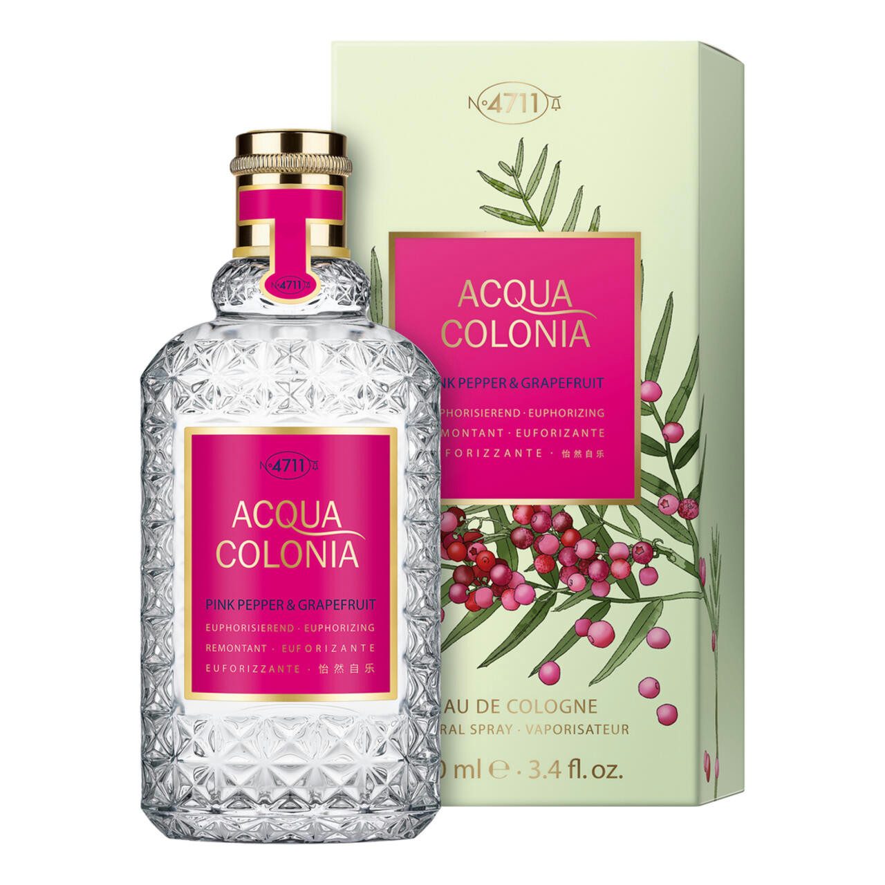 4711 Acqua Colonia Eau de Cologne Pink Pepper & Grapefruit EdC Nat. Spray, Unisex Duft, Duftnote: rosa Pfeffer, Grapefruit