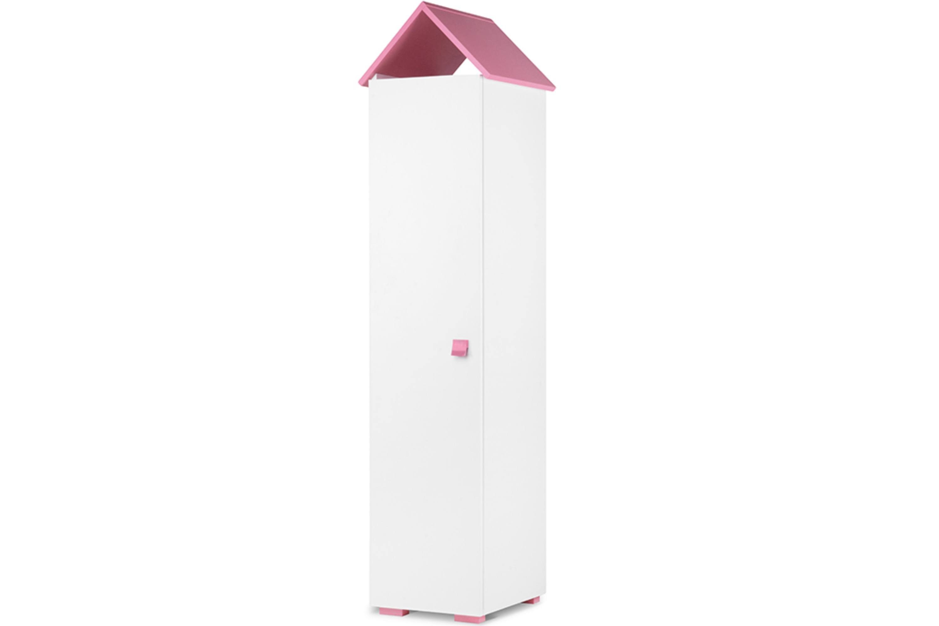 KONSIMO® Kinderkleiderschrank Kinder-Garderobe zu Kinderzimmer PABIS Kinderkleiderschrank mit Stange und Ablageflächen, ABS-Kanten