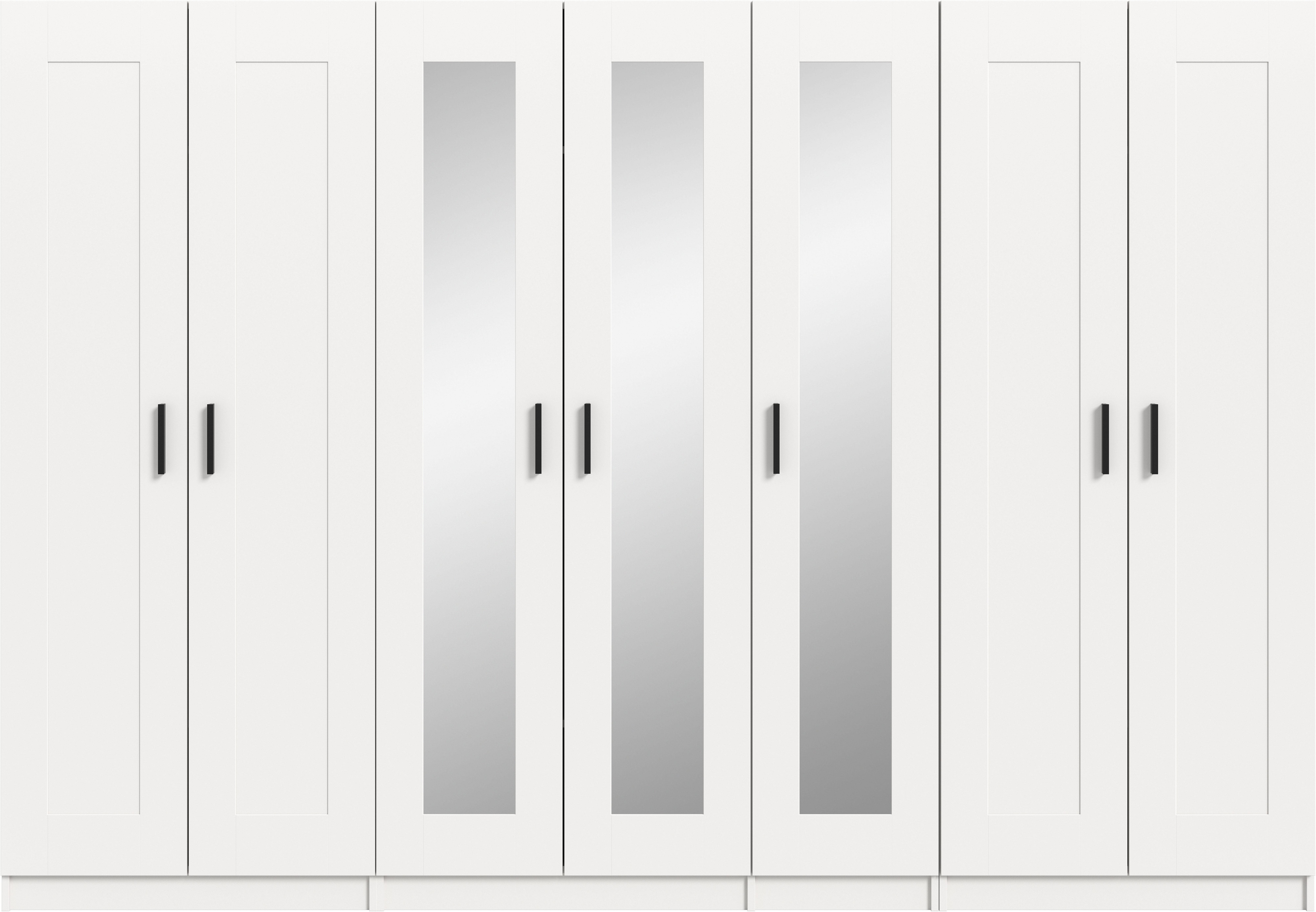 Home affaire Kleiderschrank Farmsen, Schlafzimmerschrank, Garderobe, Schrank (Schrank-Kombi, Schlafzimmer, Garderobenschrank, Flur) Set best. aus: 3 Kleiderschränken, individuell platzierbar