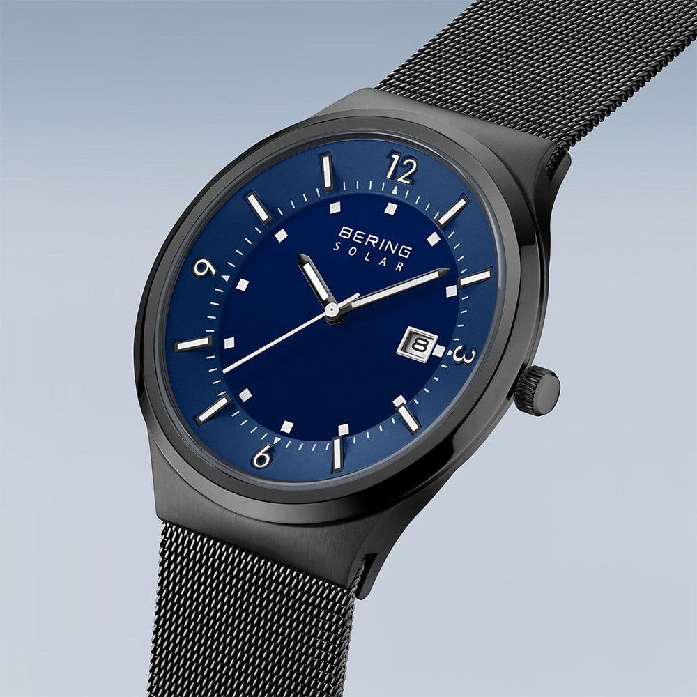 Bering Quarzuhr Bering Solar schwarz poliert/gebürstet 14442-227 14442-227, Hochwertiges Produkt mit zeitlosem Design, sorgfältiger Verarbeitung