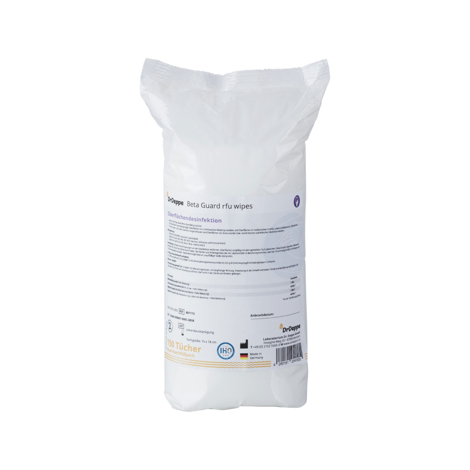 Dr.Deppe Beta Guard rfu wipes Reinigungstücher (Dose-Nachfüllpack, 1-tlg)