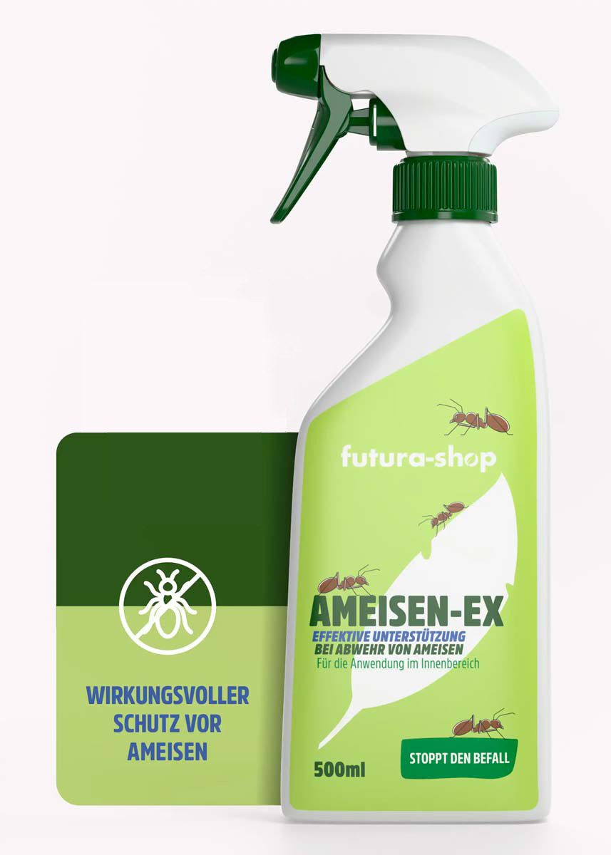 Futura-Shop Insektenspray Ameisen Spray, Ameisen Mittel mit Langzeitwirkung, 500 ml