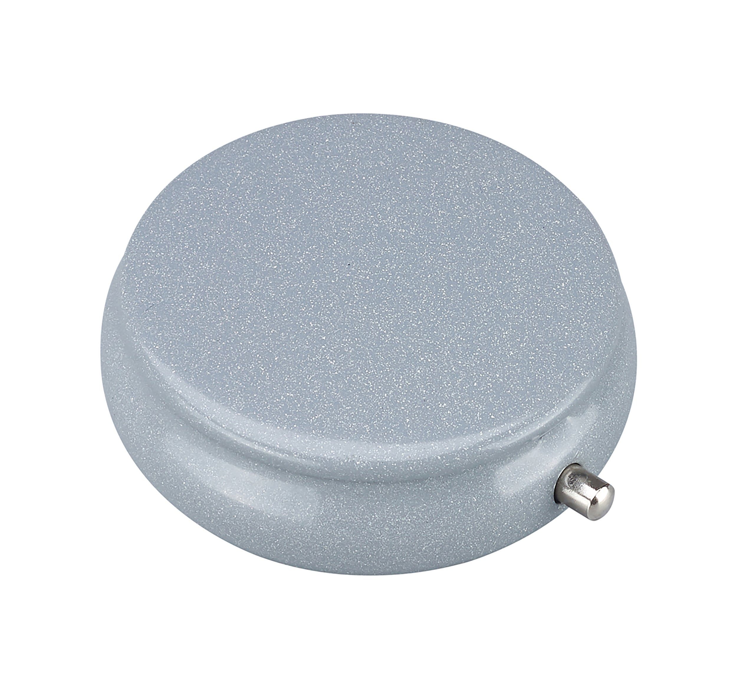 CHAMP Aschenbecher Taschen ASCHENBECHER Ø5,5cm mit Deckel aus Metall 76 (Grau-Metallic), rund Ablagefläche Reiseaschenbecher Taschenaschenbecher Reise Outdoor