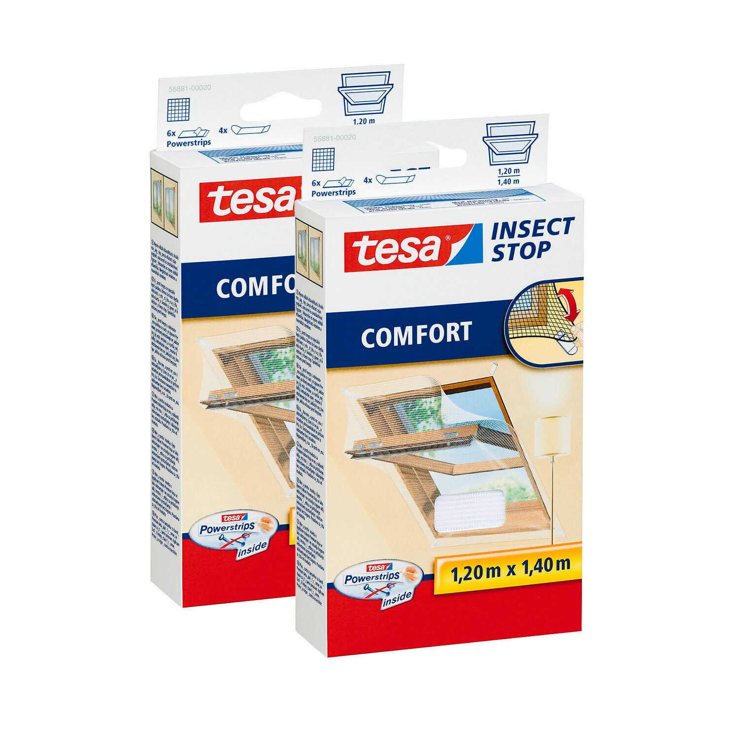 Fliegengitter-Gewebe Insect Stop Comfort Fliegengitter für Fenster - 1.2 m : 1.4 m