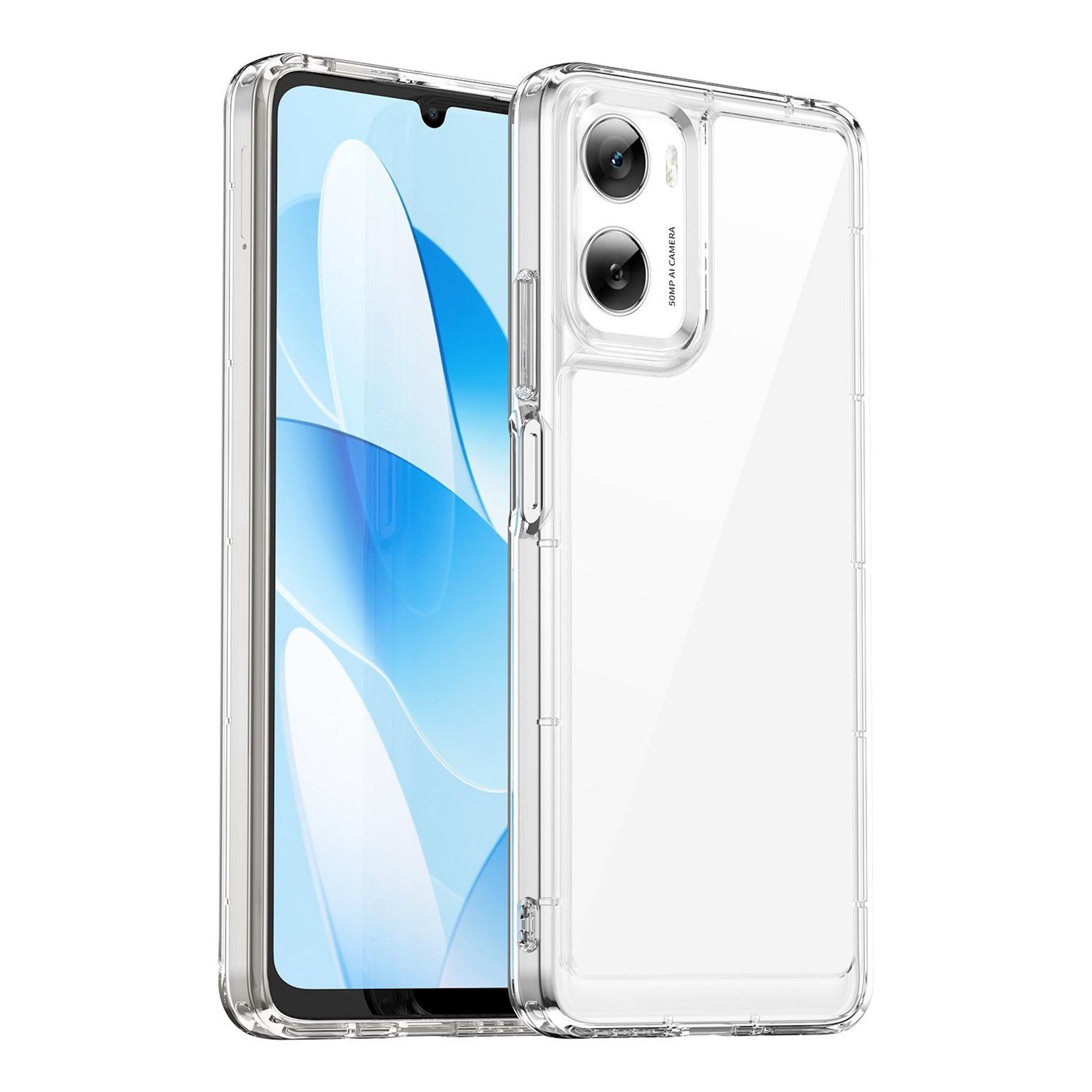 Wigento Handyhülle Für Motorola Moto G06 4G Colorful TPU Acryl Schutz Hülle Transparent, Colorful Series Hybrid Schutzhülle