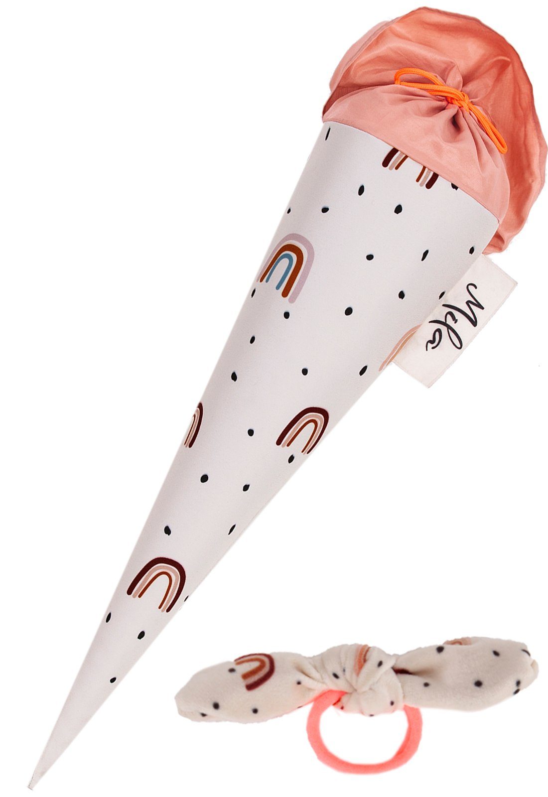 coopz Schulrucksack Schultüte Regenbogen 50 cm mit Haarschleife