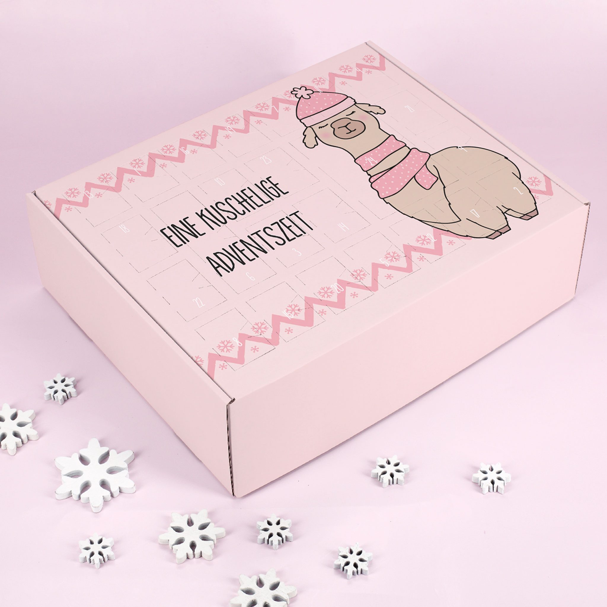 Herz & Heim befüllbarer Adventskalender mit festlichen Motiven zu Weihnachten - DIY Adventskalender, zum selbst Befüllen, aus stabiler Pappe – Bild 3 von 5