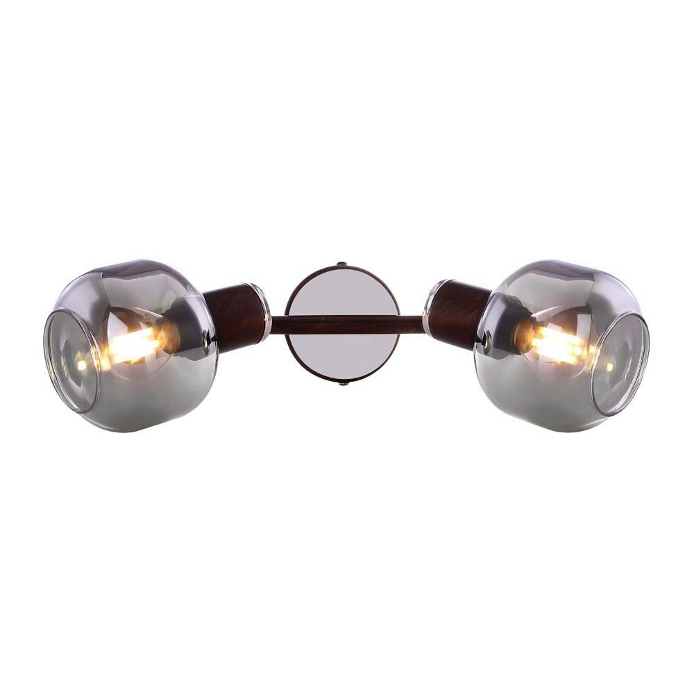 etc-shop LED Deckenspot, Leuchtmittel nicht inklusive, Glas Wohn Leuchte Lampe Bronze Spots Metall Decken Beweglich Chrom
