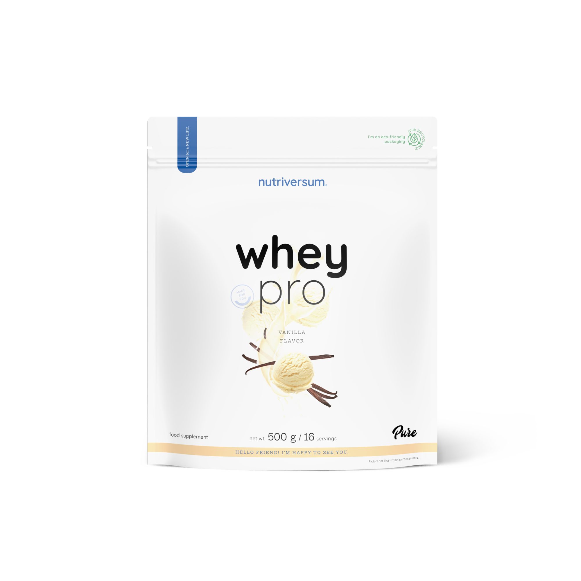 nutriversum Nutriversum Whey Pro Pure Proteinpulver 500gr, 1000gr Pulver, 500 g