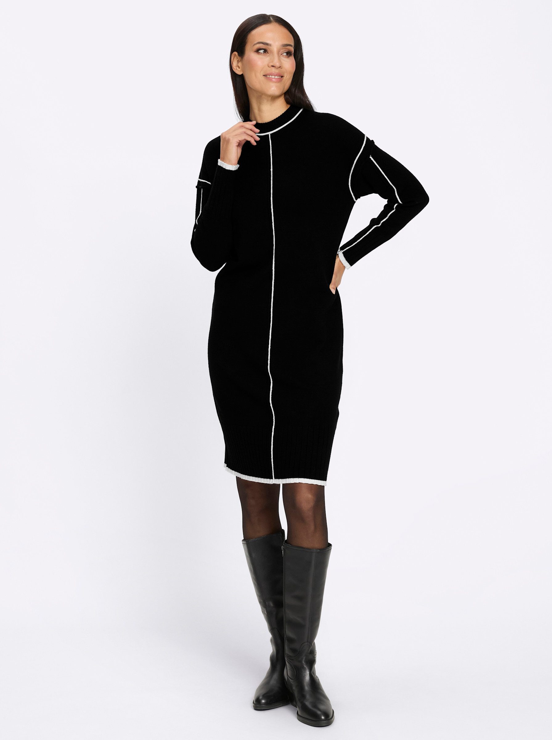 heine Etuikleid Strickkleid Langarm