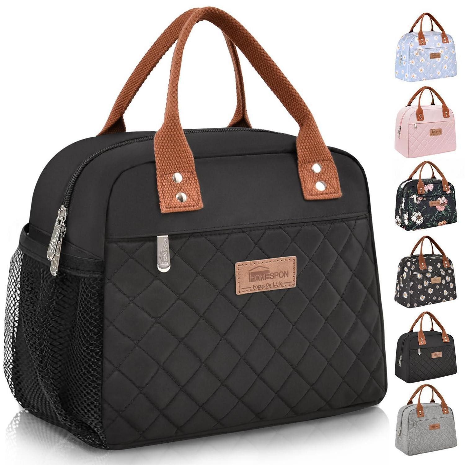 Kühltasche Lunchtasche Kühltasche Isoliertasche Lunchbox Schwarze Mesh Taschen