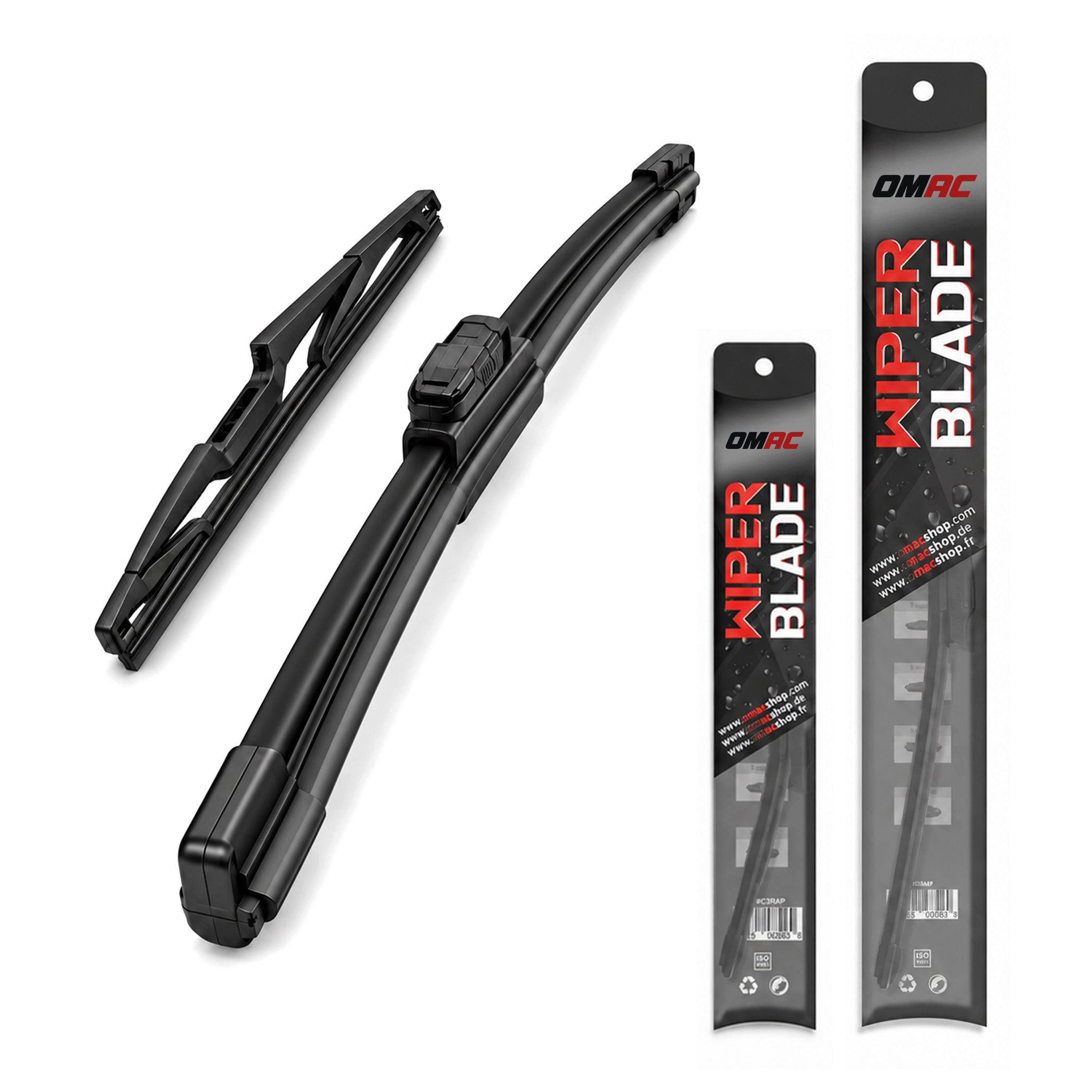 OMAC Scheibenwischblätter Scheibenwischer Vorne + Hinten Set für Toyota Aygo 2005-2022, (2-St), Langlebig, Einfache Installation, Wasserdicht