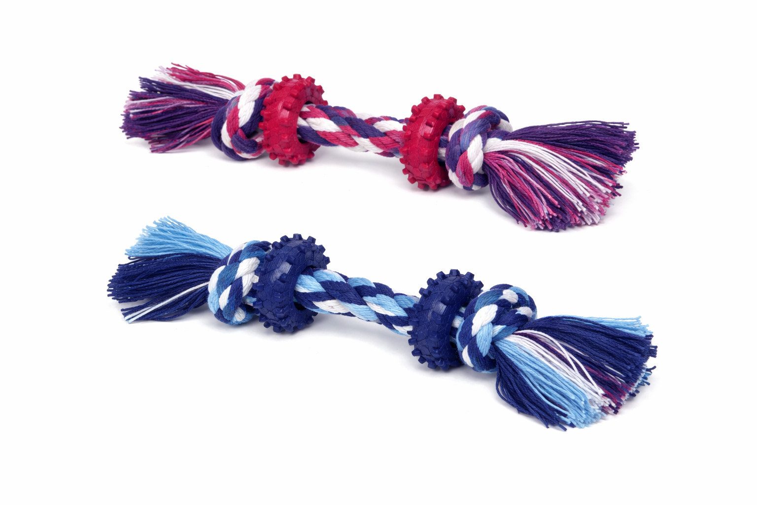 Nobby Tiertaue Nobby Rope Toy, Seil mit Vollgummi für Welpen 2, Zufallsartikel, 1St.