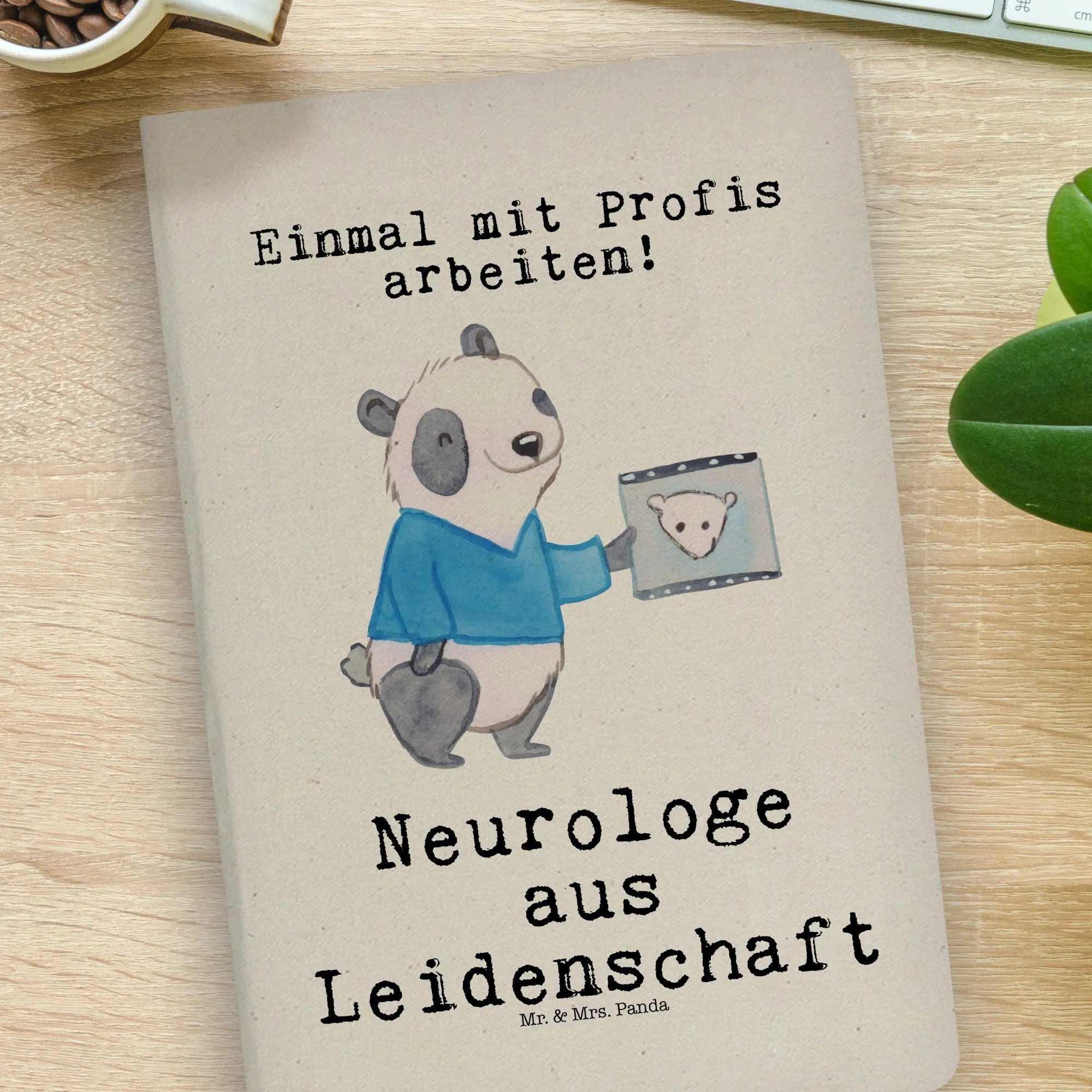 Thumbnail - Mr. & Mrs. Panda Notizbuch Neurologe Leidenschaft - Transparent - Geschenk, Mitarbeiter, Medizin Mr. & Mrs. Panda, Bezau...