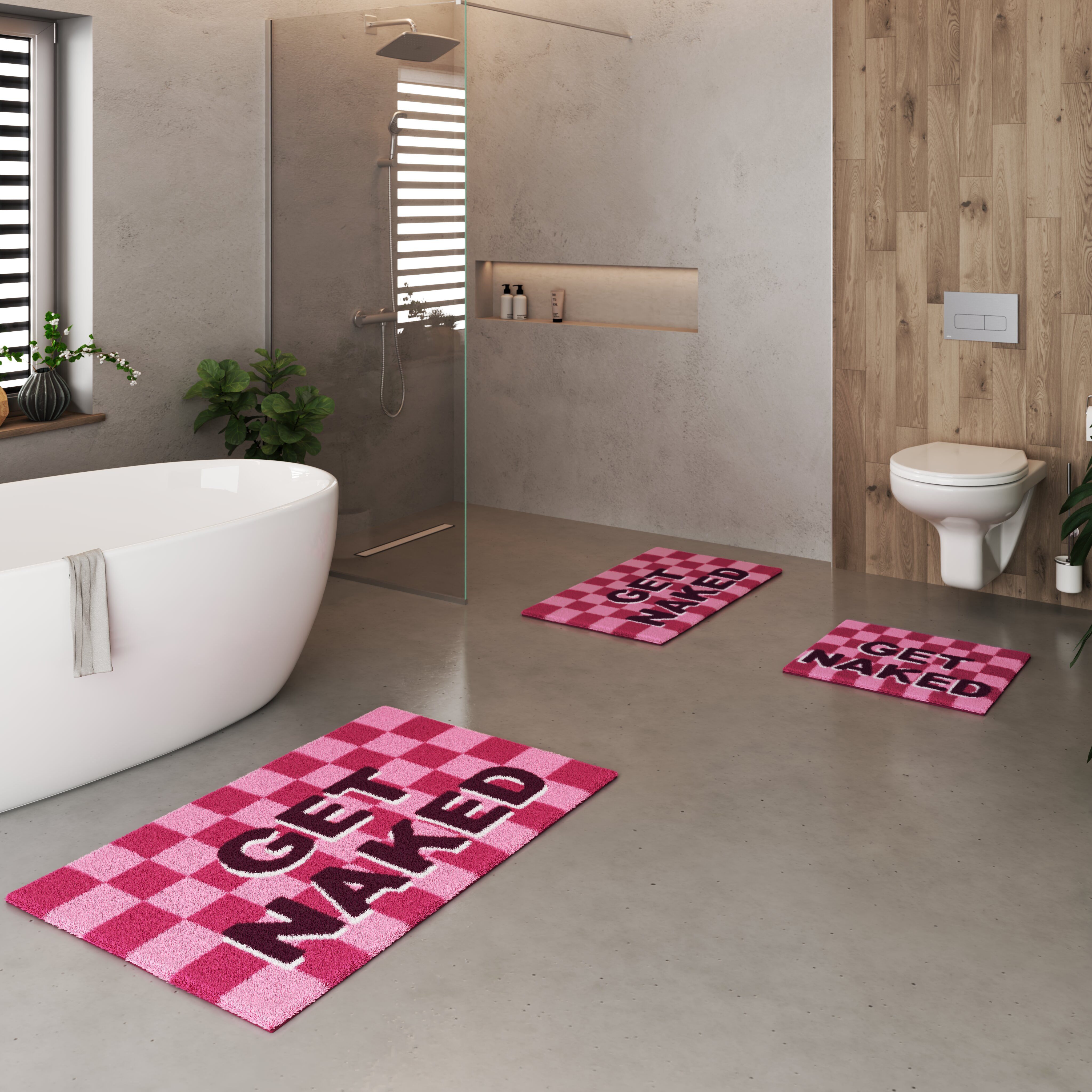 OTTO home Badematte Get Naked, modern, Badvorleger, Badezimmer Teppich, Höhe 20 mm, rutschhemmend beschichtet, schnell trocknend, Polyacryl, rechteckig, Badtepp – Bild 5 von 5