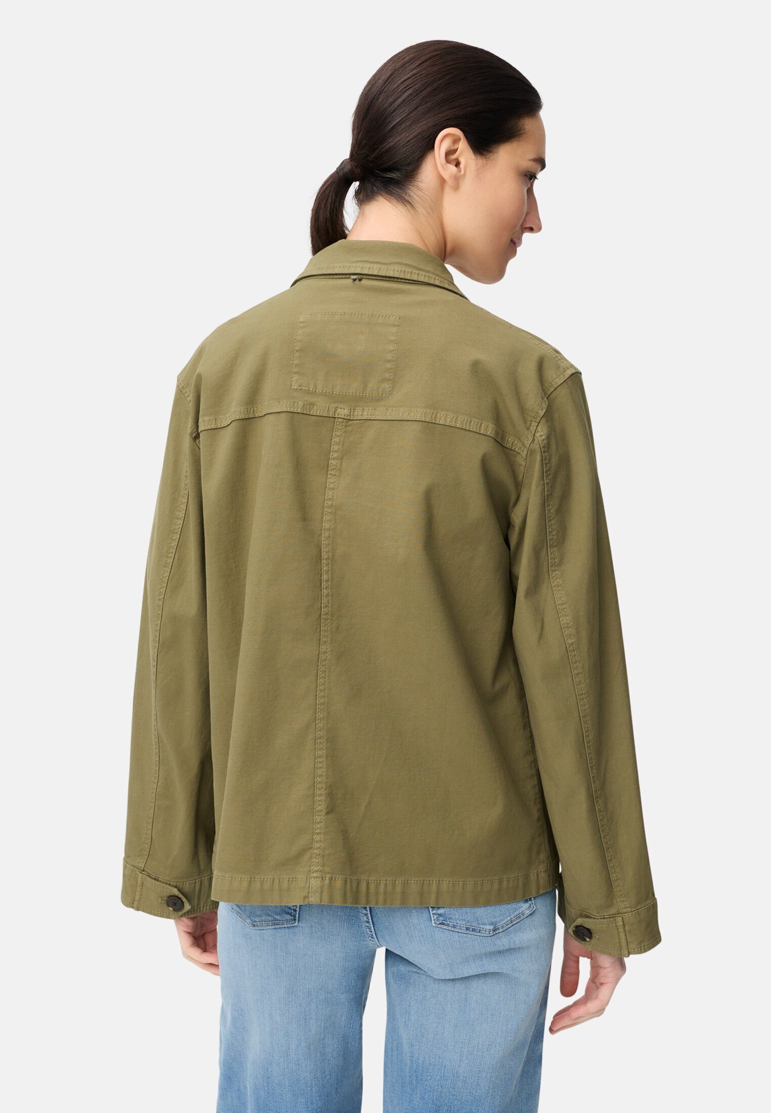 camel active Jackenblazer aus Baumwollmix Langarm Hemdblusenkragen