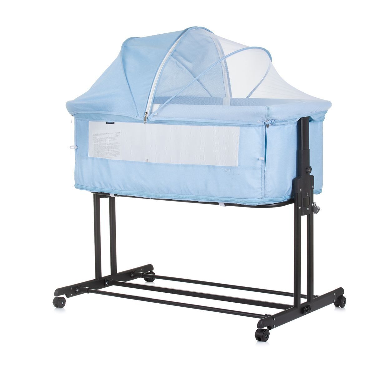 Chipolino Komplettbett Beistellbett 2 in 1 Zen, Laufstall Moskitonetz Matratze Räder Bremse