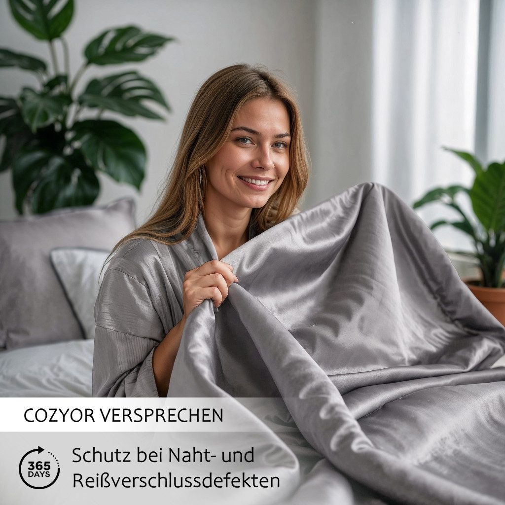 Cozyor Wendebettwäsche Satin glänzend matt 135x200, 155x200, 155x220, 200x2 günstig online kaufen
