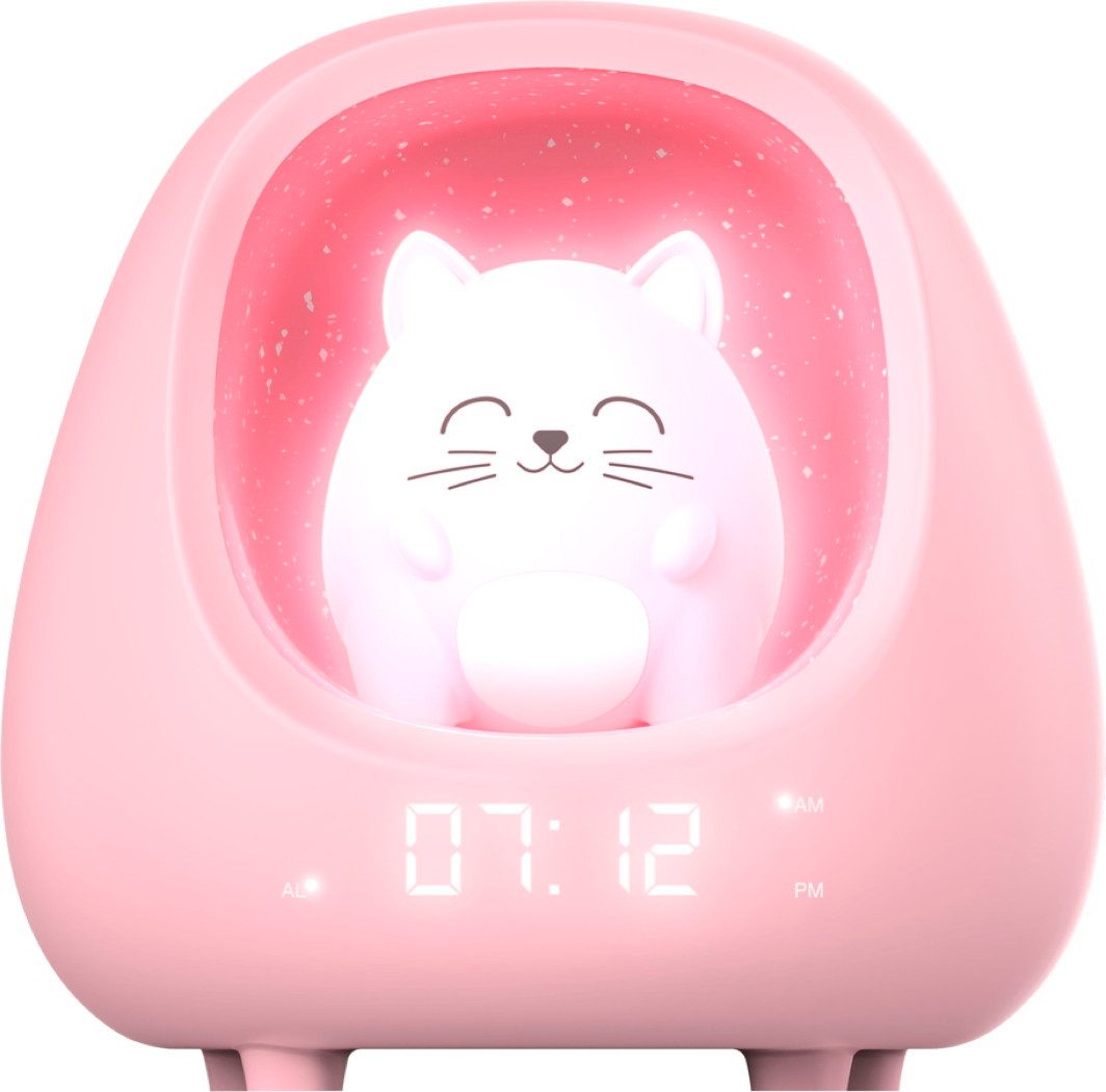 BigBen Kinderwecker Kids Wecker mit Nachtlicht Cat Katze Nest MYKO Hi Buddies! AU390025