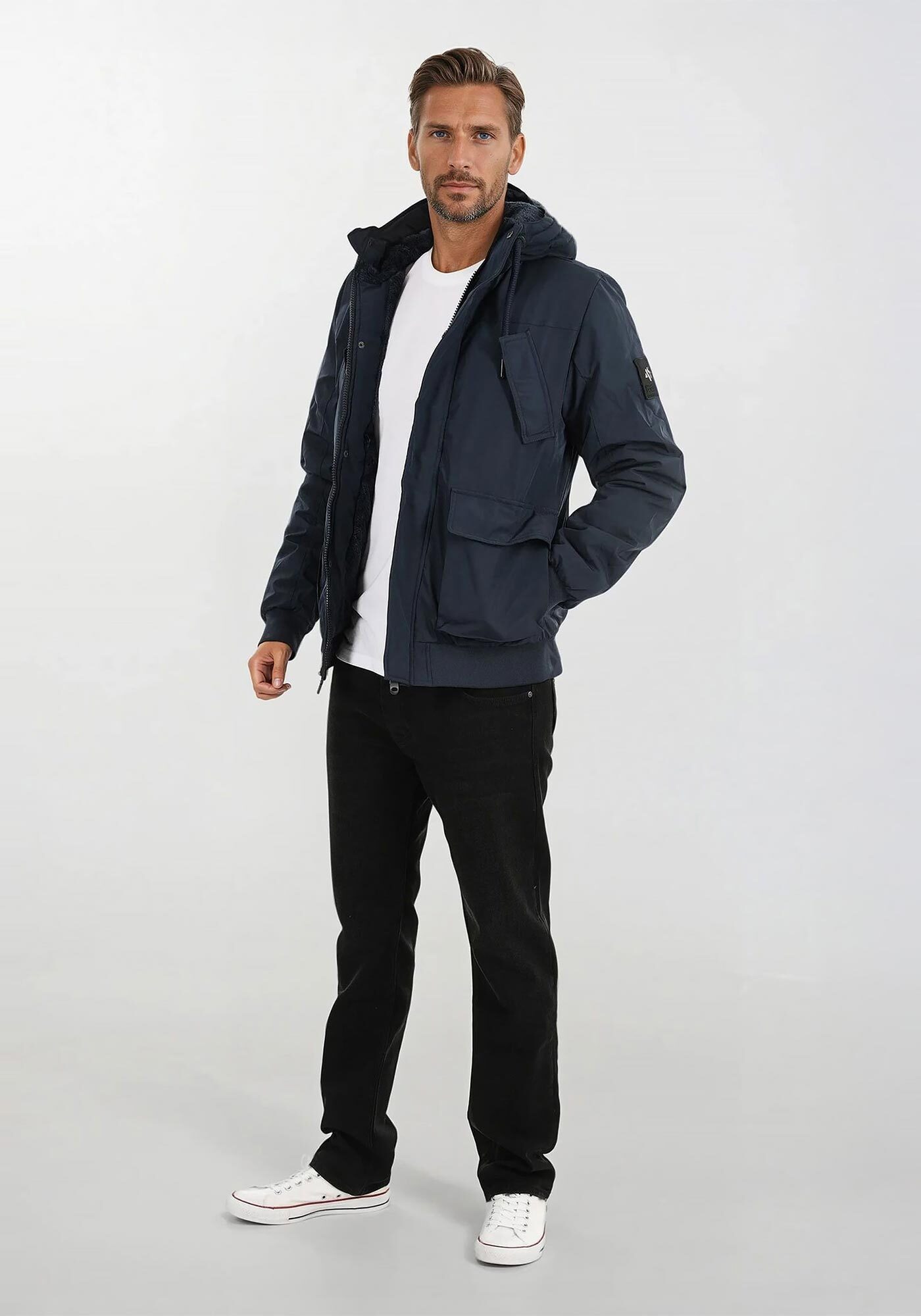 Alessandro Salvarini Winterjacke ASNehlo innen mit warmem Teddyfell