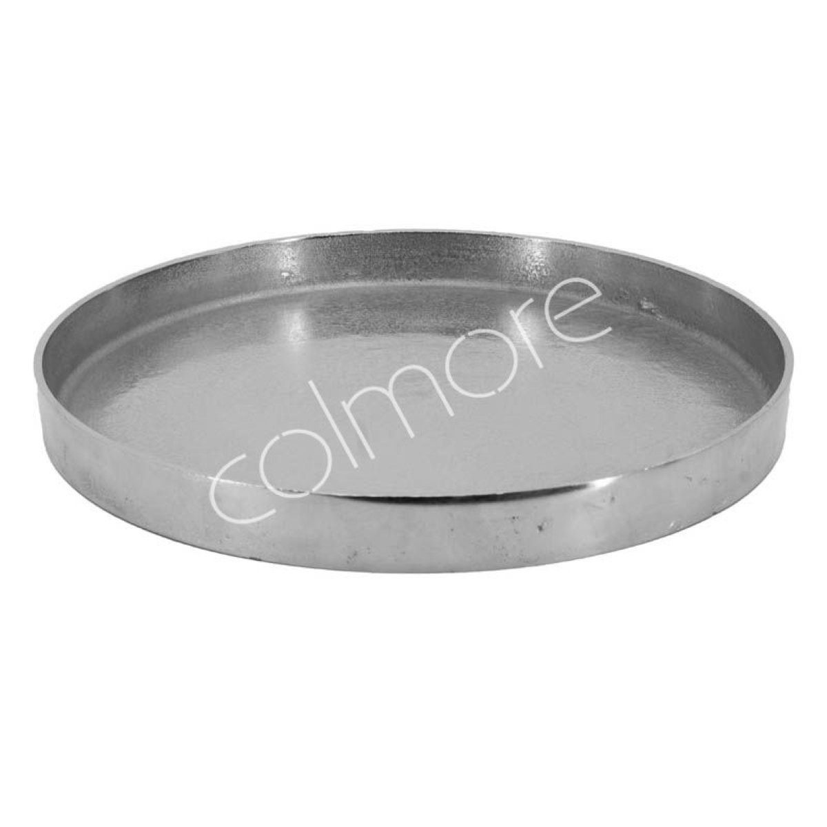Rund Metall Platte Schale Silber cm colmore 40 Dekoschale