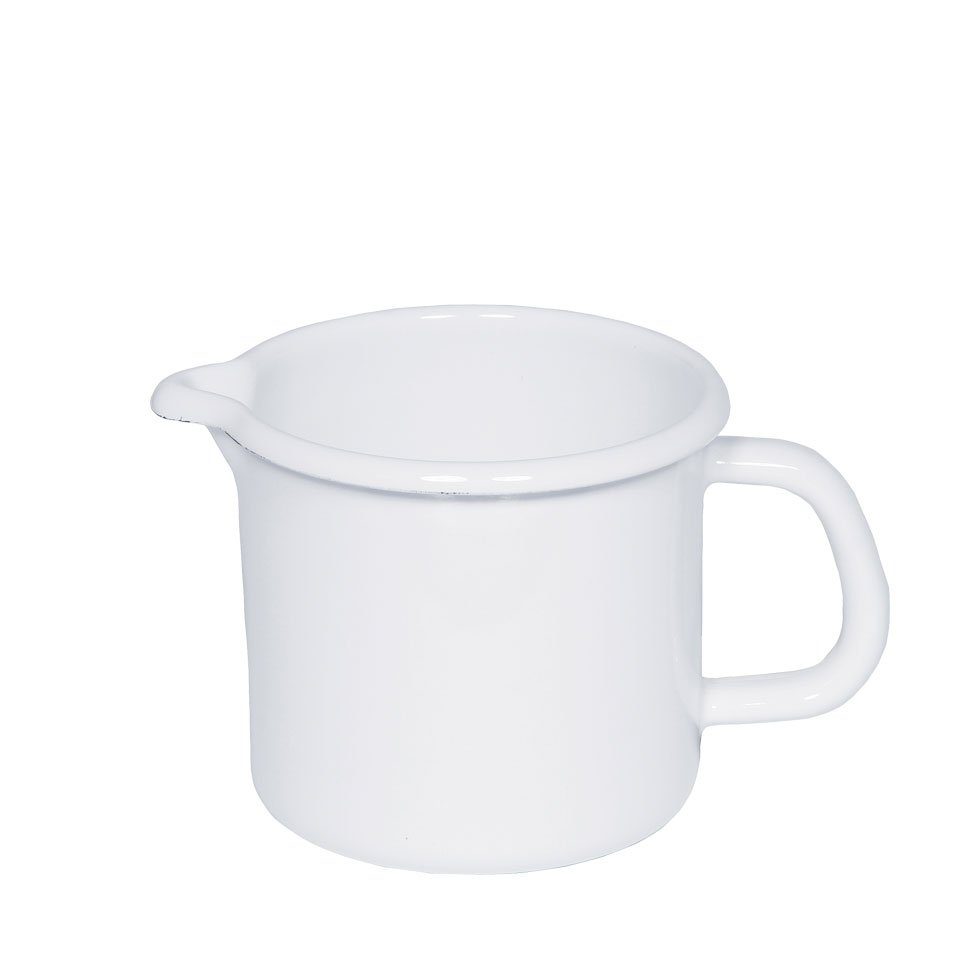 Riess Milchtopf Classic Weiss, Classic Weiß Schnabeltopf 14 cm / 1,7 L - Emaille