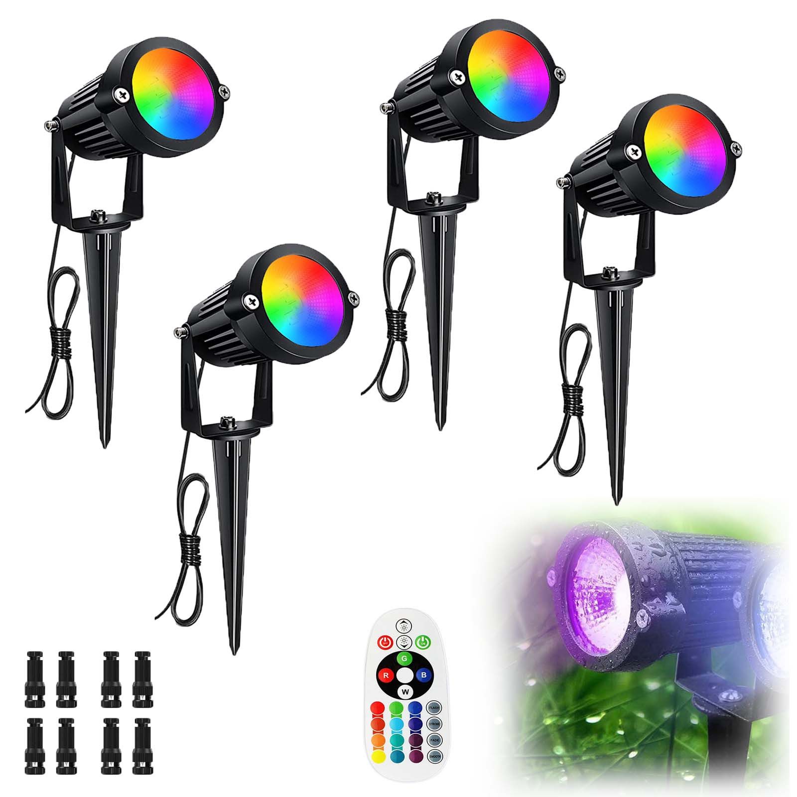 MUPOO LED Gartenstrahler RGB Gartenbelampe Landschaftsbeleuchtung, günstig online kaufen