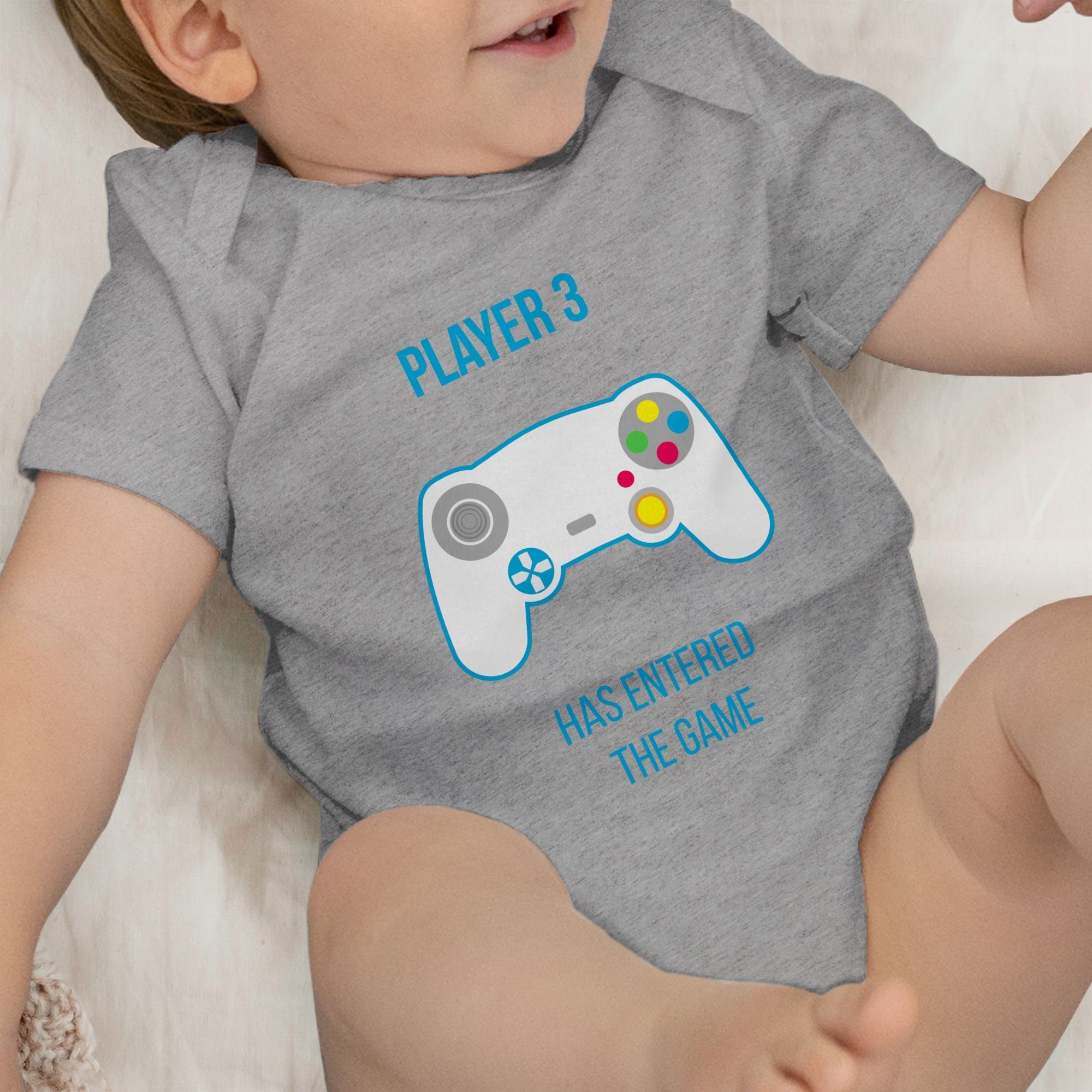 3 Baby weiß game Shirtracer Player Shirtbody Controller the Aktuelle Grau 3 meliert has Trends entered