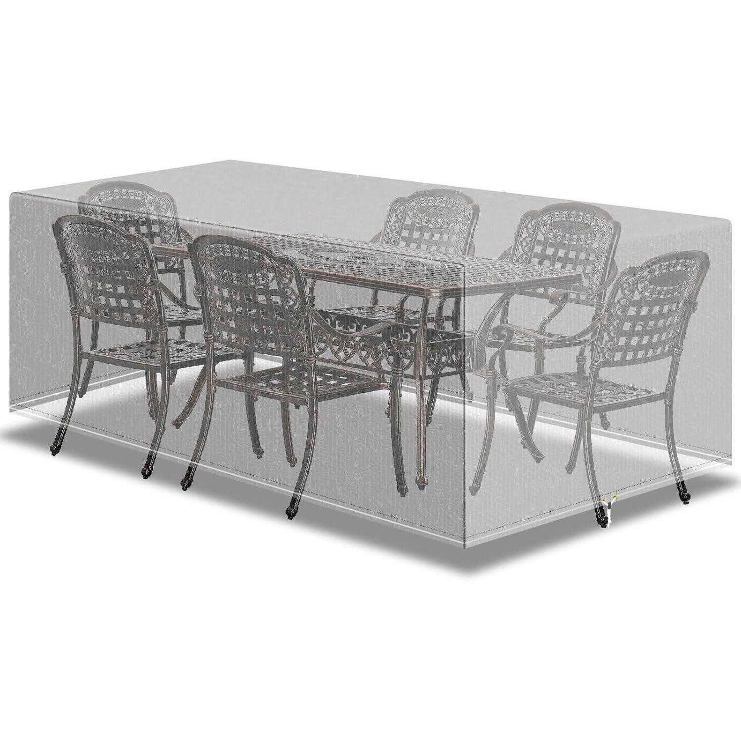 LuxusKollektion Gartenmöbel-Schutzhülle Abdeckung Gartentisch Möbelset 242x162x100cm 242x162x90cm Transparent