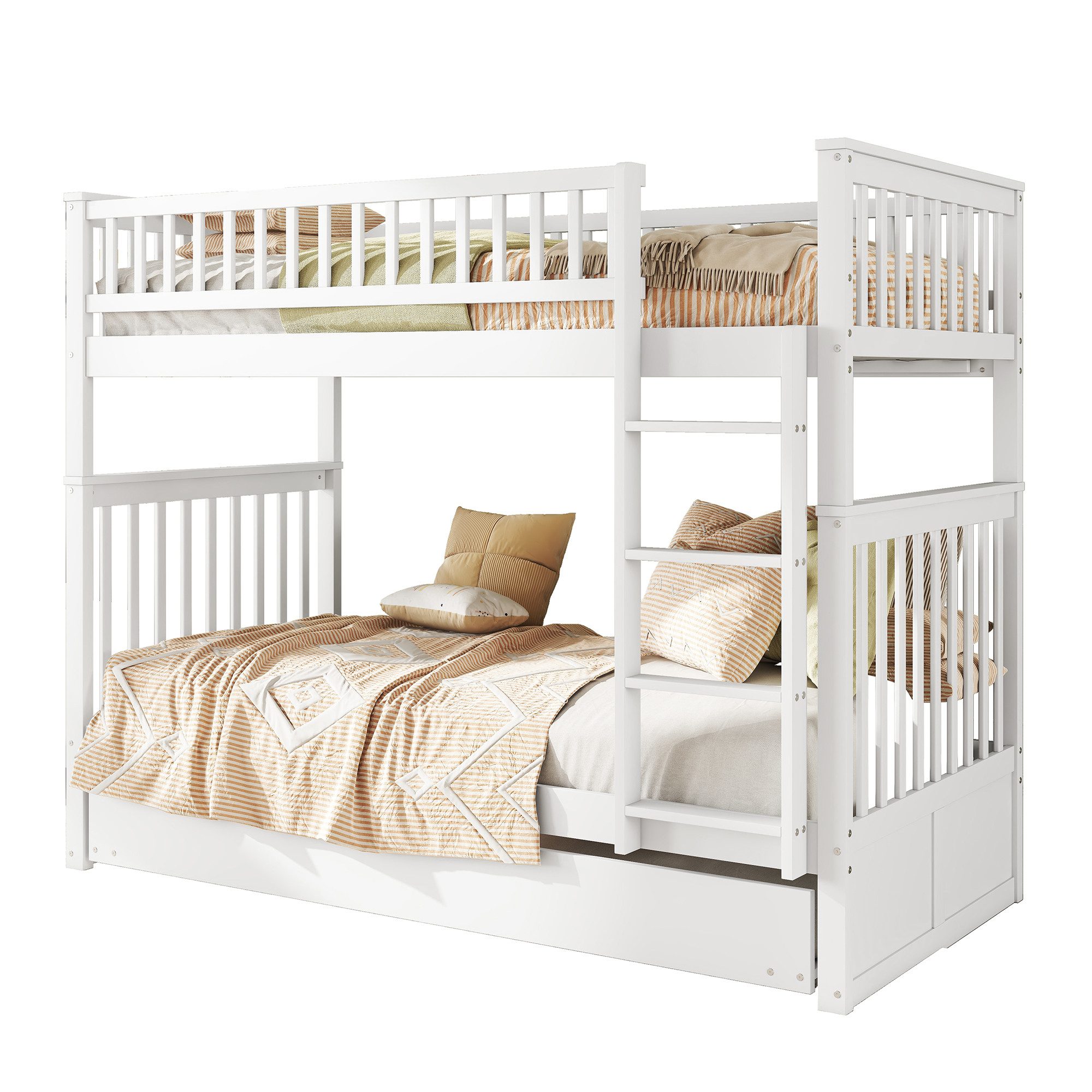 Flieks Etagenbett, Kinderbett 90x200cm mit Unterbett günstig online kaufen