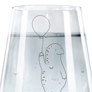 Mr. & Mrs. Panda Glas Schildkröte Luftballon - Transparent - Geschenk, Motivation, Spülmasc, Premium Glas, Hochwertige Gravur