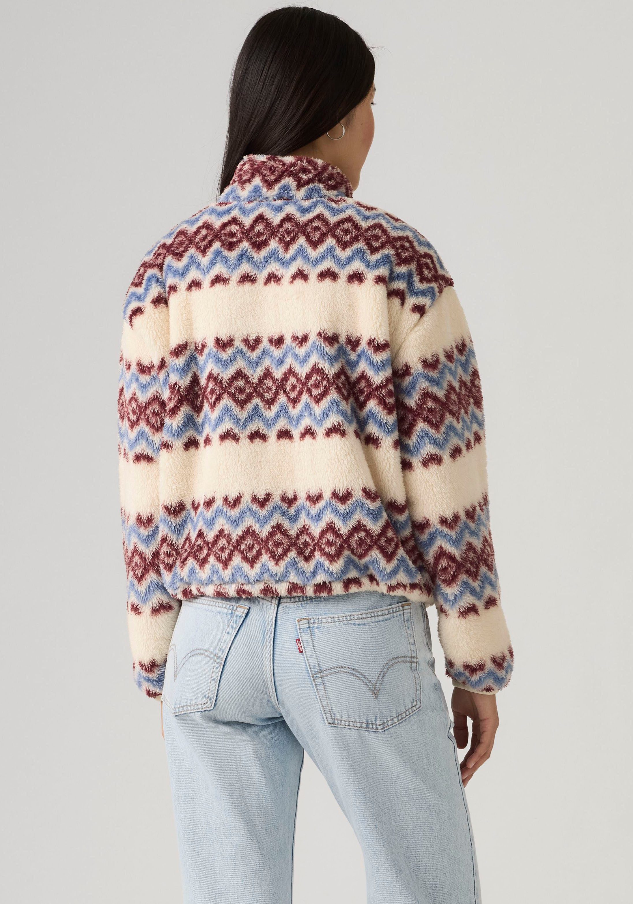 Levi's® Fleecepullover GEMMA SHERPA 1/4 ZIP Saumabschluss in der Weite regulierbar