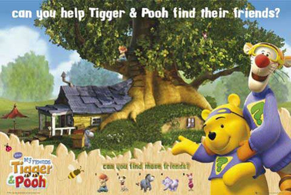 Poster Winnie The Pooh - Poster - Findet die Freunde