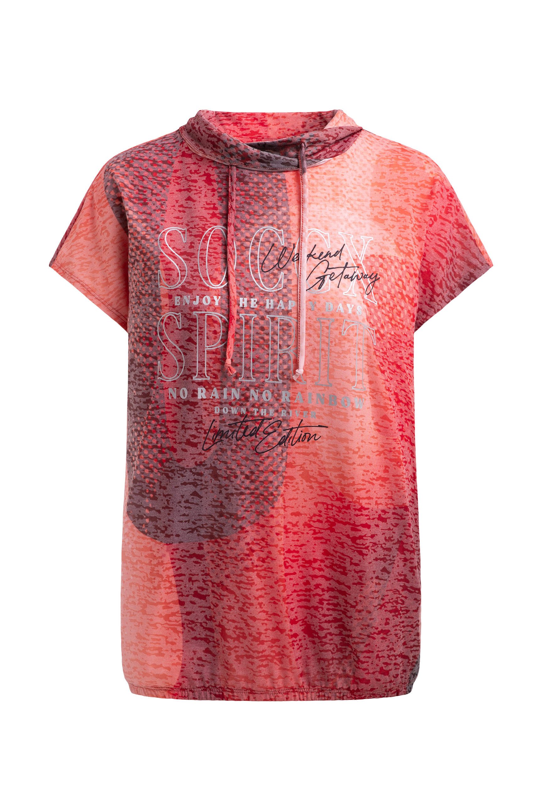 SOCCX Rundhalsshirt mit Gummizug im Saum günstig online kaufen