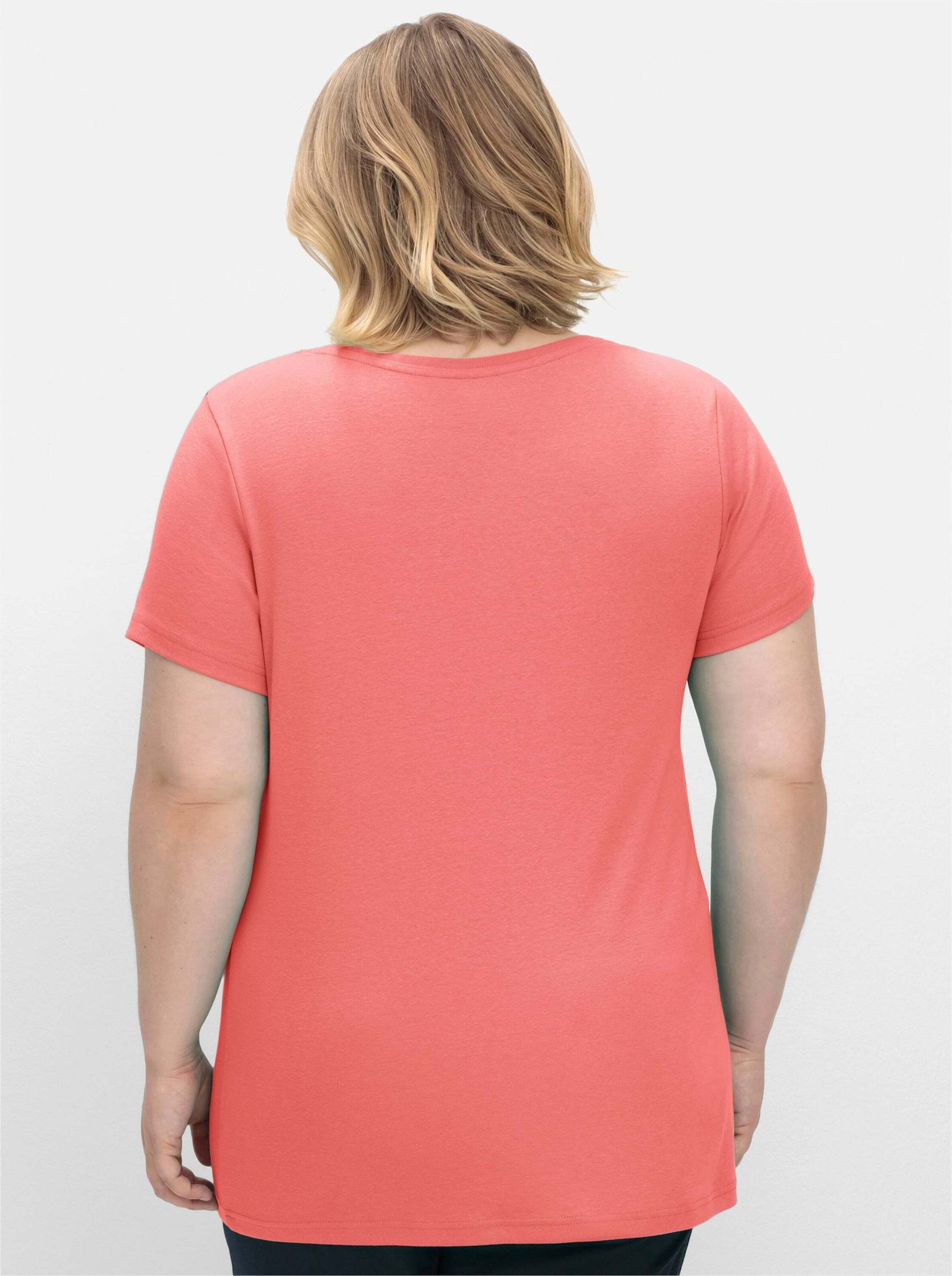 Sheego T-Shirt T-Shirt Kurzarm mit V-Ausschnitt – Bild 2 von 5