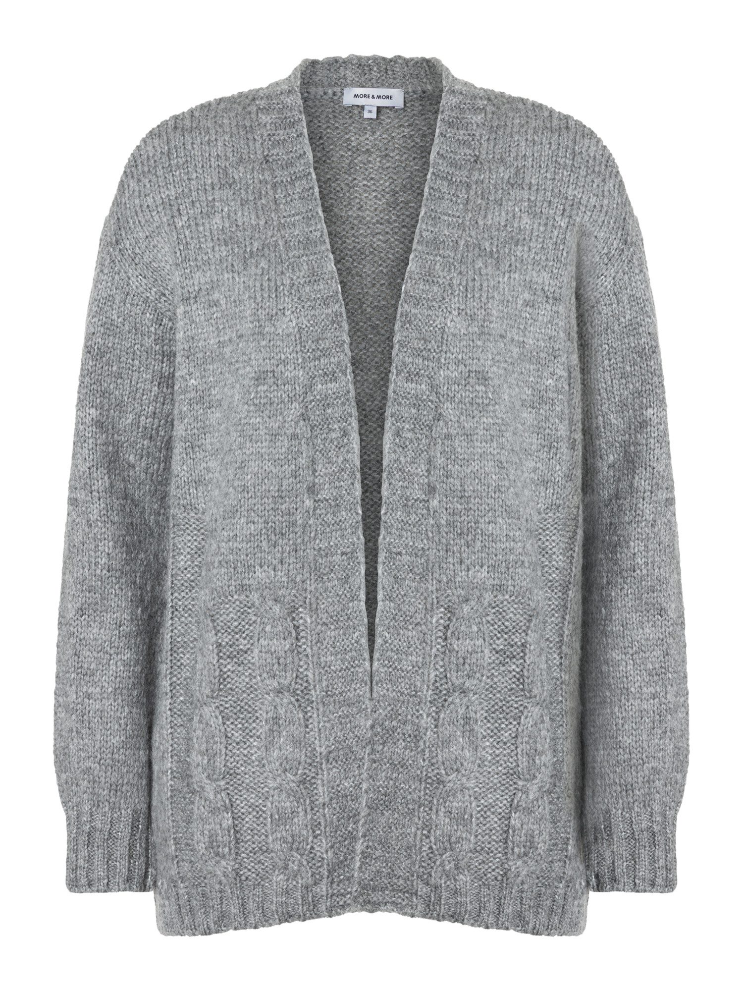 Strickjacke klassische, weiche Strickjacke mit Zopf