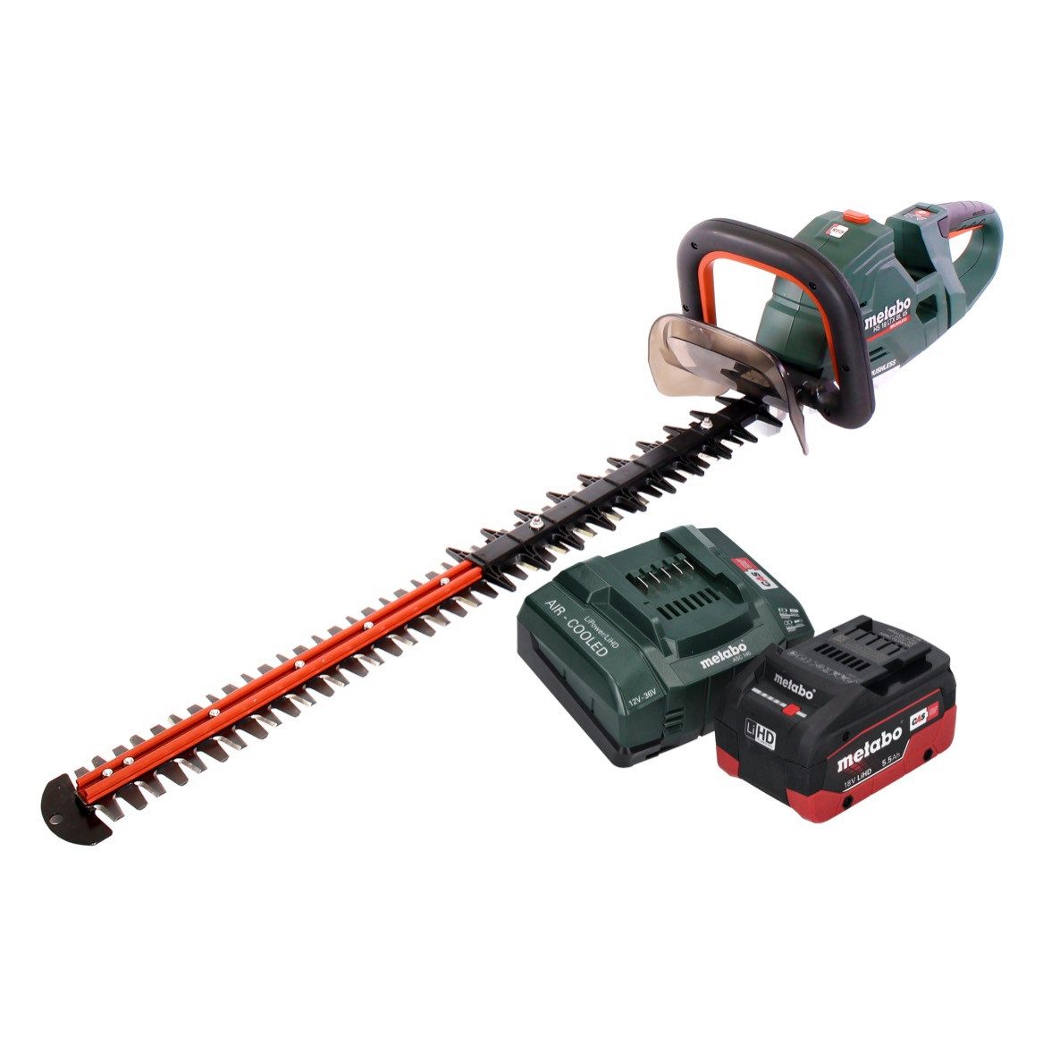 metabo Akku-Heckenschere HS 18 LTX BL 75 Akku Heckenschere 18 V 75 cm Brushless + 1x Akku 5,5