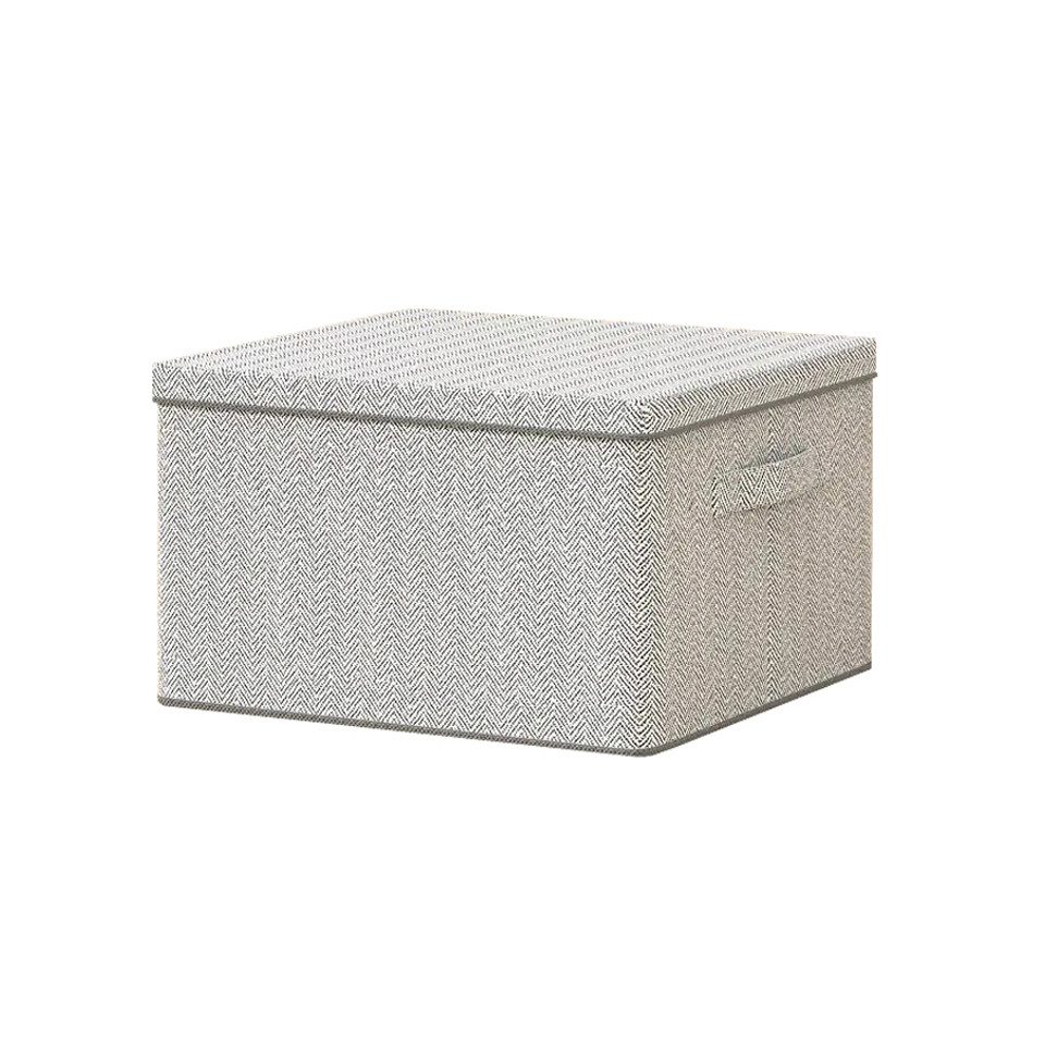 Agger Aufbewahrungsbox Faltbare Aufbewahrungsbox mit Deckel, Kleiderspeicherbox, große Aufbewahrungsbox, Kleiderschrank-Aufbewahrungsbox